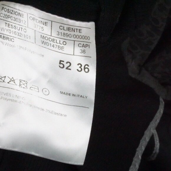 Canali 1934 CURRENT Black Edition Travel Black Wool Blend Sport Coat Jacket 42 - Picture 8 of 9